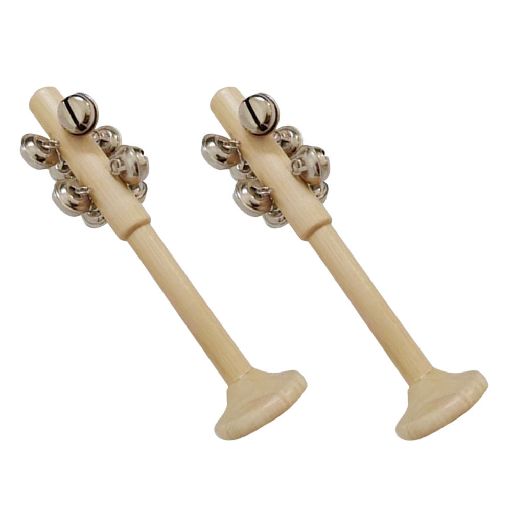 Musical Instrument For Toddlers - 2Pcs Wooden Stick Bells Educational Musical