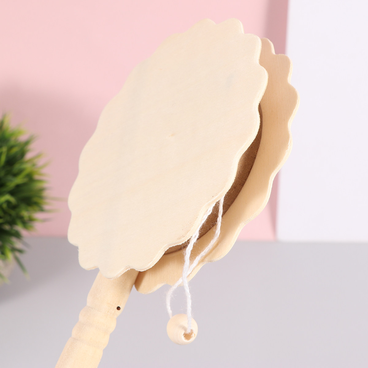 Musical Instrument For Toddlers - 5Pcs A Drum Shaped Rattle Wooden