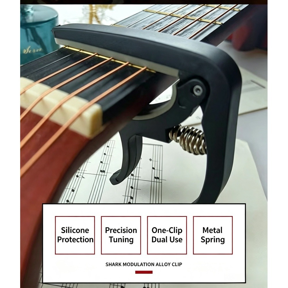 Musical Instrument In English - 2 in 1 Guitar Capo with