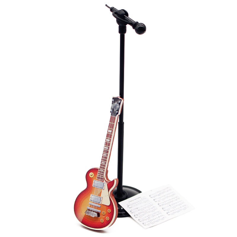 Musical Instrument Images - 1:12 Dollhouse Miniature Guitar Microphone Sheet