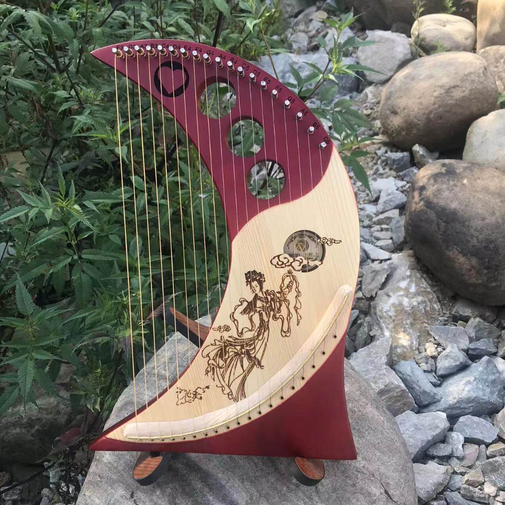 Vintage Solid Wood 19/24 Strin - đánh giá và giá Musical Instrument Harp