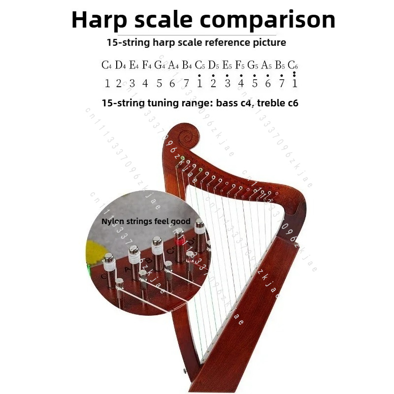 Handmade 15 Tone Harp Sound Th - đánh giá và giá Musical Instrument Harp