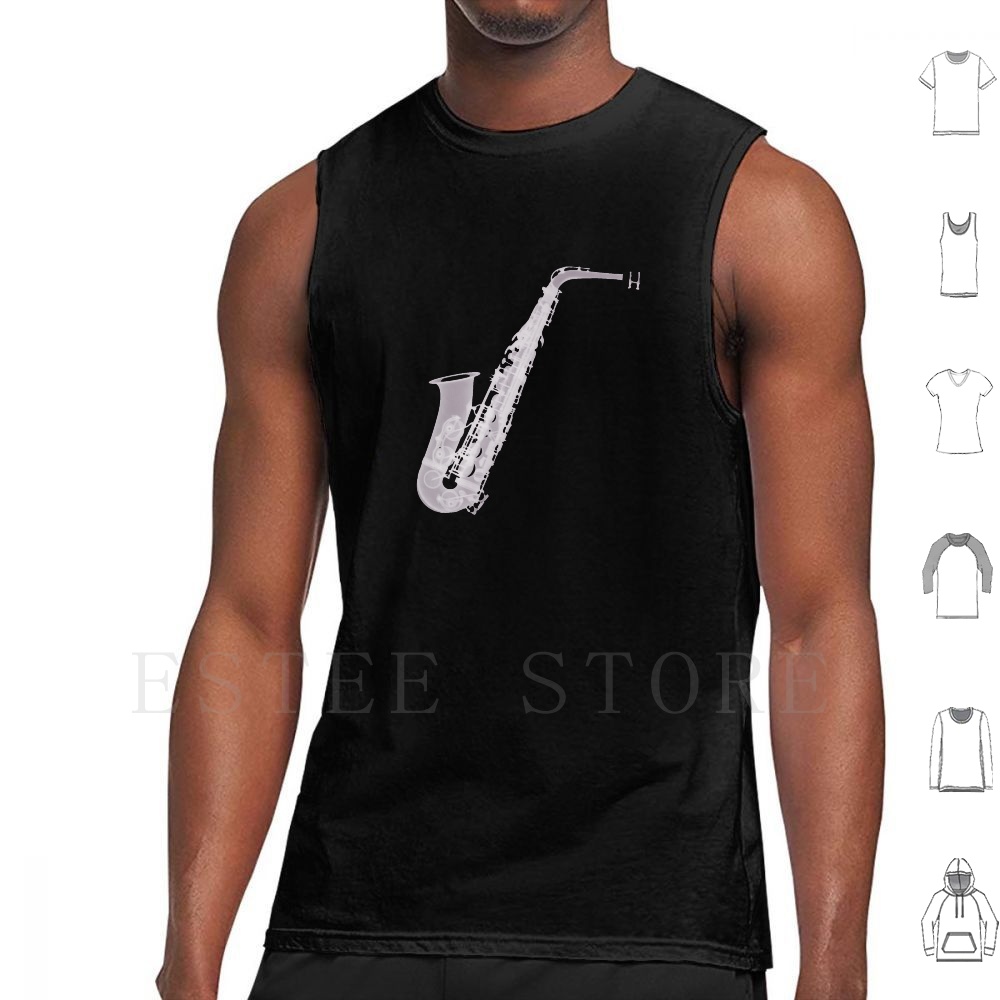 Saxophone-X-Ray Tank Tops Vest - đánh giá và giá Musical Instrument Images