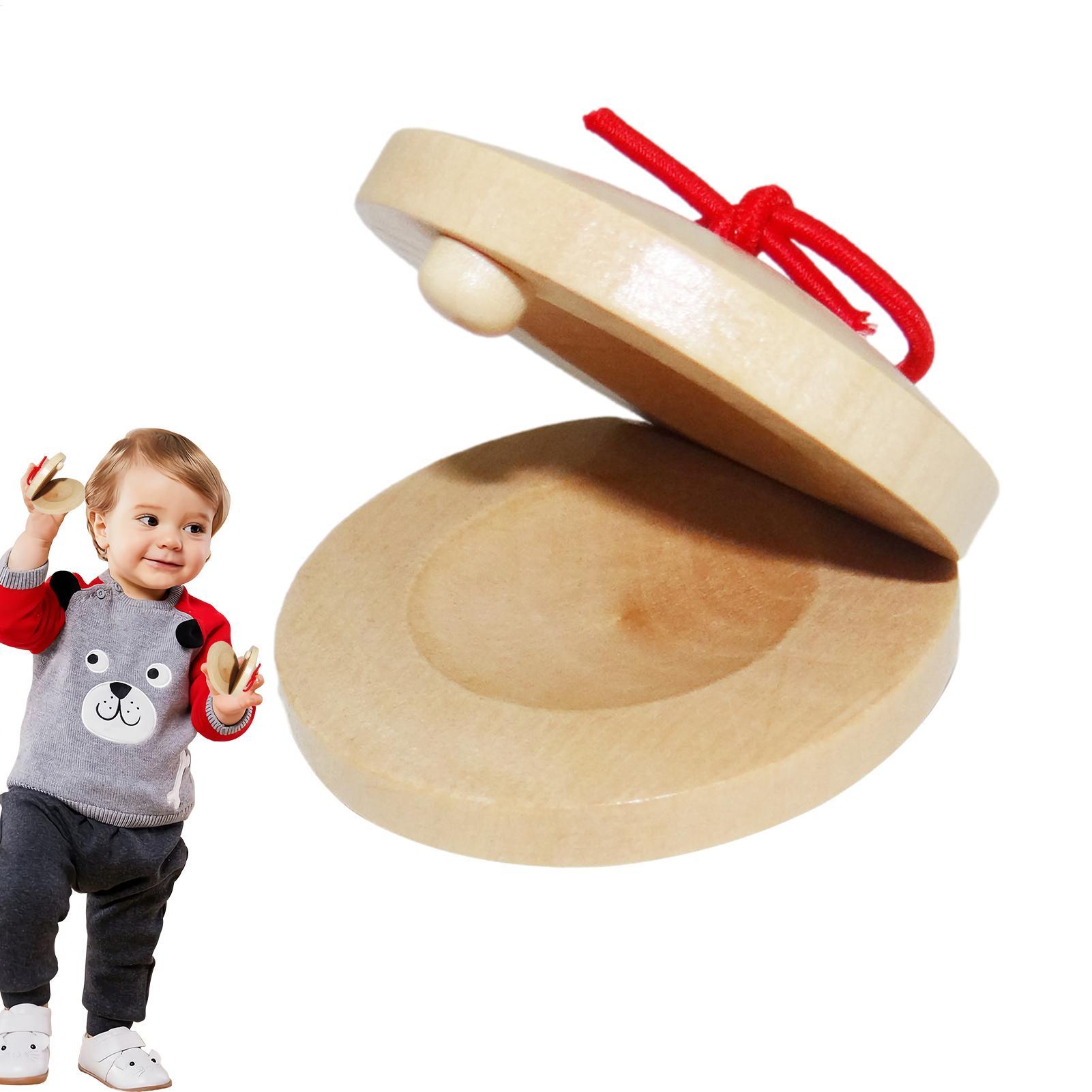Wooden Castanets Kids Musical  - đánh giá và giá Musical Instrument For Toddlers