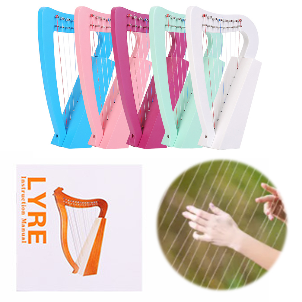 8 Strings Lyre Harp Solid Wood - đánh giá và giá Musical Instrument Harp