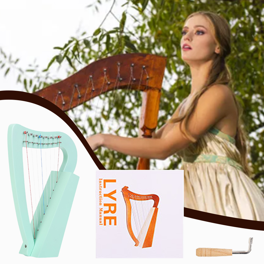 8 Strings Lyre Harp Solid Wood - đánh giá và giá Musical Instrument Harp