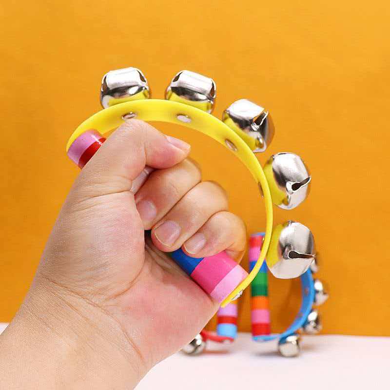 Rainbow Hand Jingle Bells Wood - đánh giá và giá A Musical Instrument You Shake
