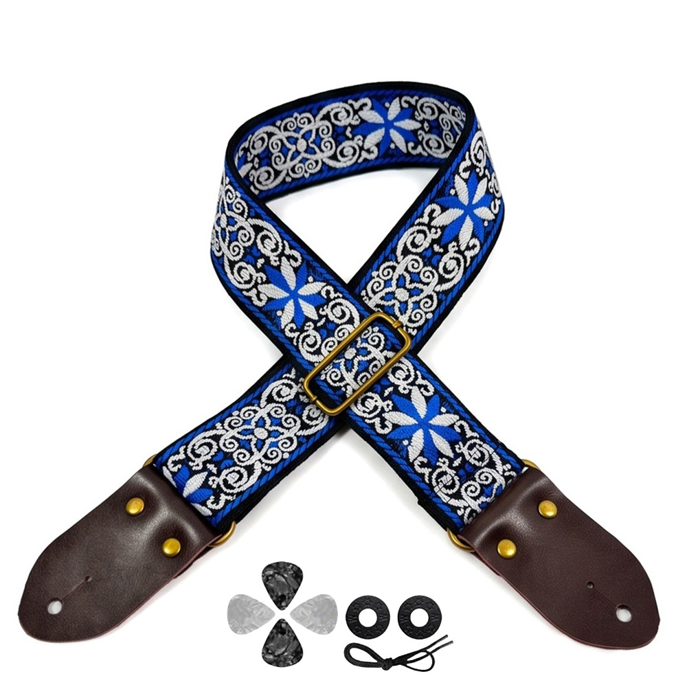 Embroidered Print Guitar Strap - đánh giá và giá Musical Instrument In English