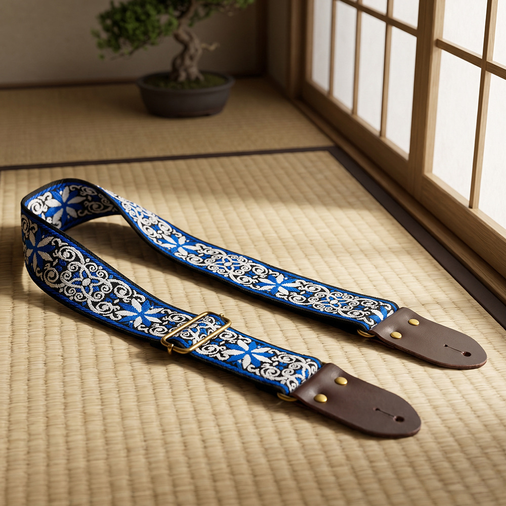 Embroidered Print Guitar Strap - đánh giá và giá Musical Instrument In English