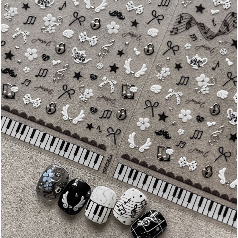 5D Retro Music Style Nail Stic - đánh giá và giá Musical Instrument Images