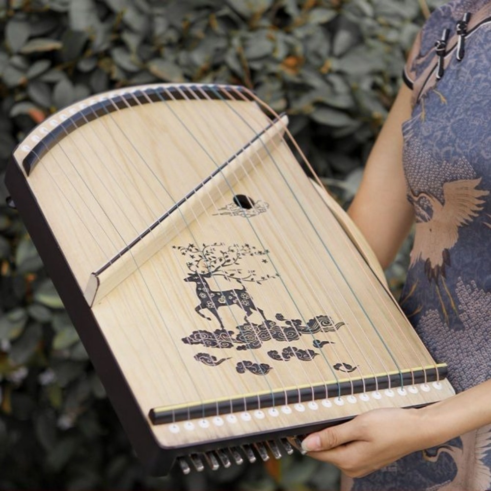 Wooden 21-string Mini Guzheng  - đánh giá và giá Musical Instrument Oud