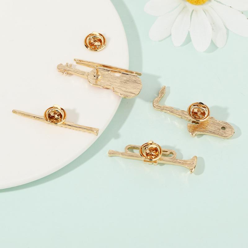 Violin Shaped Golden Pins1Pcs  - đánh giá và giá Musical Instrument In Orchestra