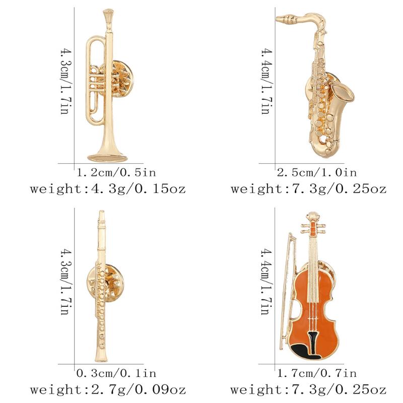 Violin Shaped Golden Pins1Pcs  - đánh giá và giá Musical Instrument In Orchestra