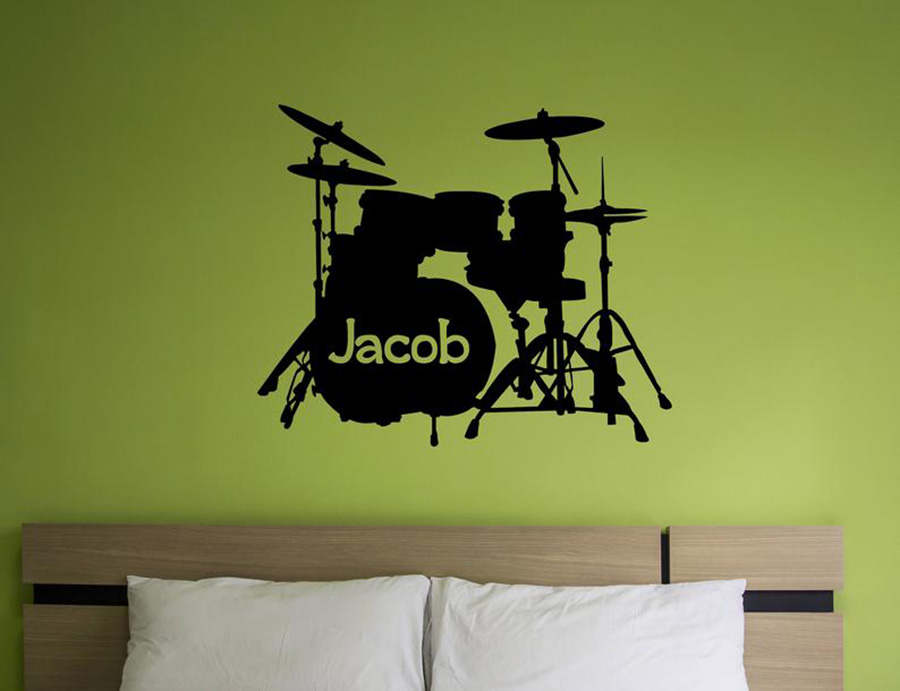 Bộ trống Decal Dán Tường Tùy C - đánh giá và giá Musical Instrument With Name